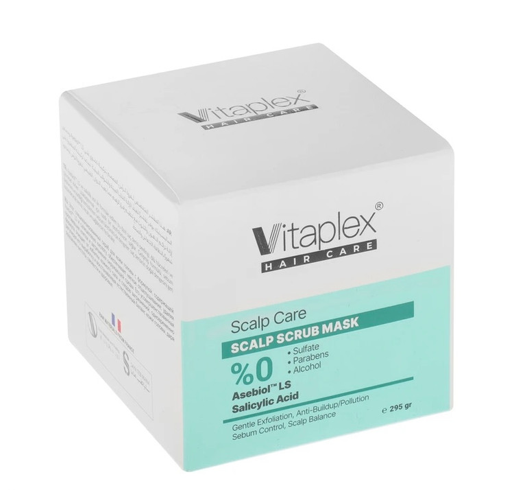 ماسک اسکراب مو ویتاپلکس مدل Scalp Care مناسب برای موهای چرب و دارای شوره وزن 295 گرم