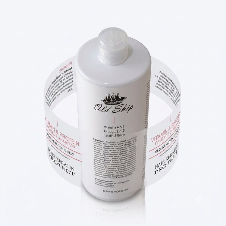 شامپو کراتین اولد شیپ Hair Keratin Protect حجم 1000 میلیلیتر حاوی کراتین، بیوتین و ویتامین A و E