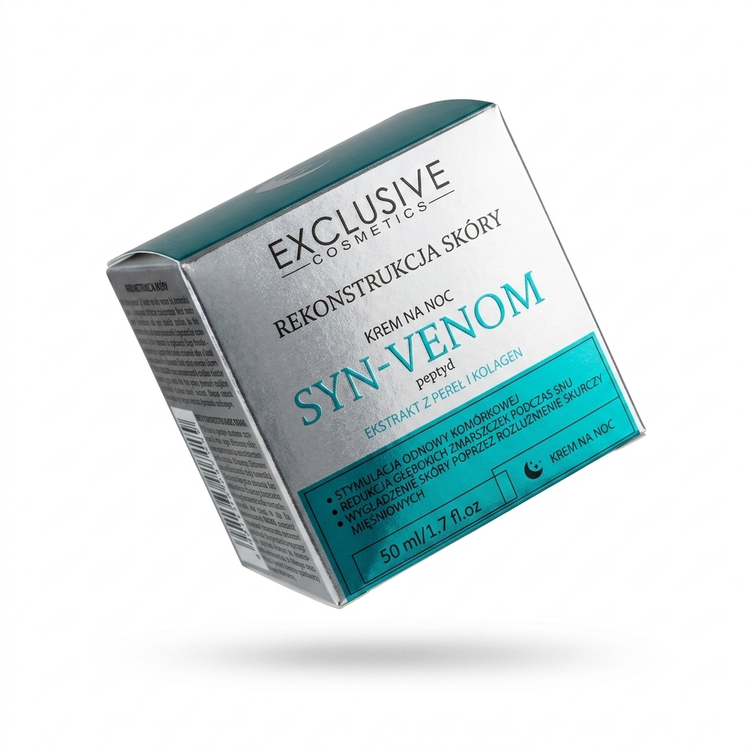 کرم شب Exclusive Cosmetics Syn-Venom حجم 50 میلیلیتر حاوی پپتید سین ونوم، کلاژن و عصاره مروارید