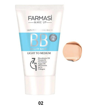 کرم بی بی فارماسی 7 در 1 SPF15 رنگ Light 02 حجم 50 میلیلیتر