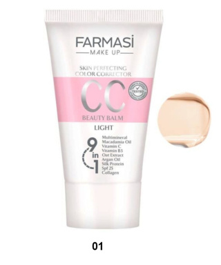 کرم CC فارماسی SPF25 شماره 01  حجم 50 میلی‌لیتر مناسب انواع پوست