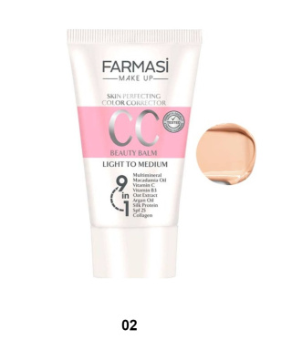 کرم CC فارماسی SPF25 شماره 02 حجم 50 میلیلیتر مناسب انواع پوست