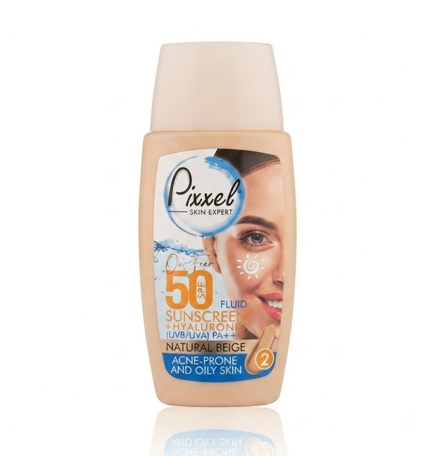 ضد آفتاب رنگی پیکسل با Spf50 مناسب پوست چرب و جوش دار حجم 50 میلی لیتر
