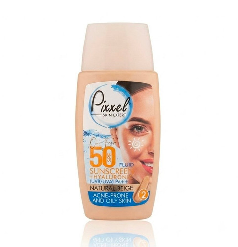 ضد آفتاب رنگی پیکسل با Spf50 مناسب پوست چرب و جوش دار حجم 50 میلی لیتر
