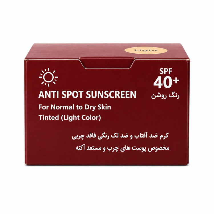 کرم ضد آفتاب و ضد لک رنگی لافارر SPF40 رنگ لایت مخصوص پوست چرب و آکنهدار در آرایشی نرگسی