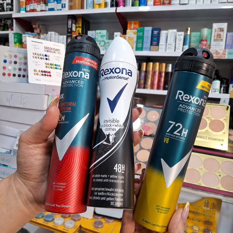 اسپری ضد تعریق رکسونا Advanced Protection با فناوری MotionSense و محافظت 72 ساعته در مدلهای مختلف در آرایشی نرگسی
