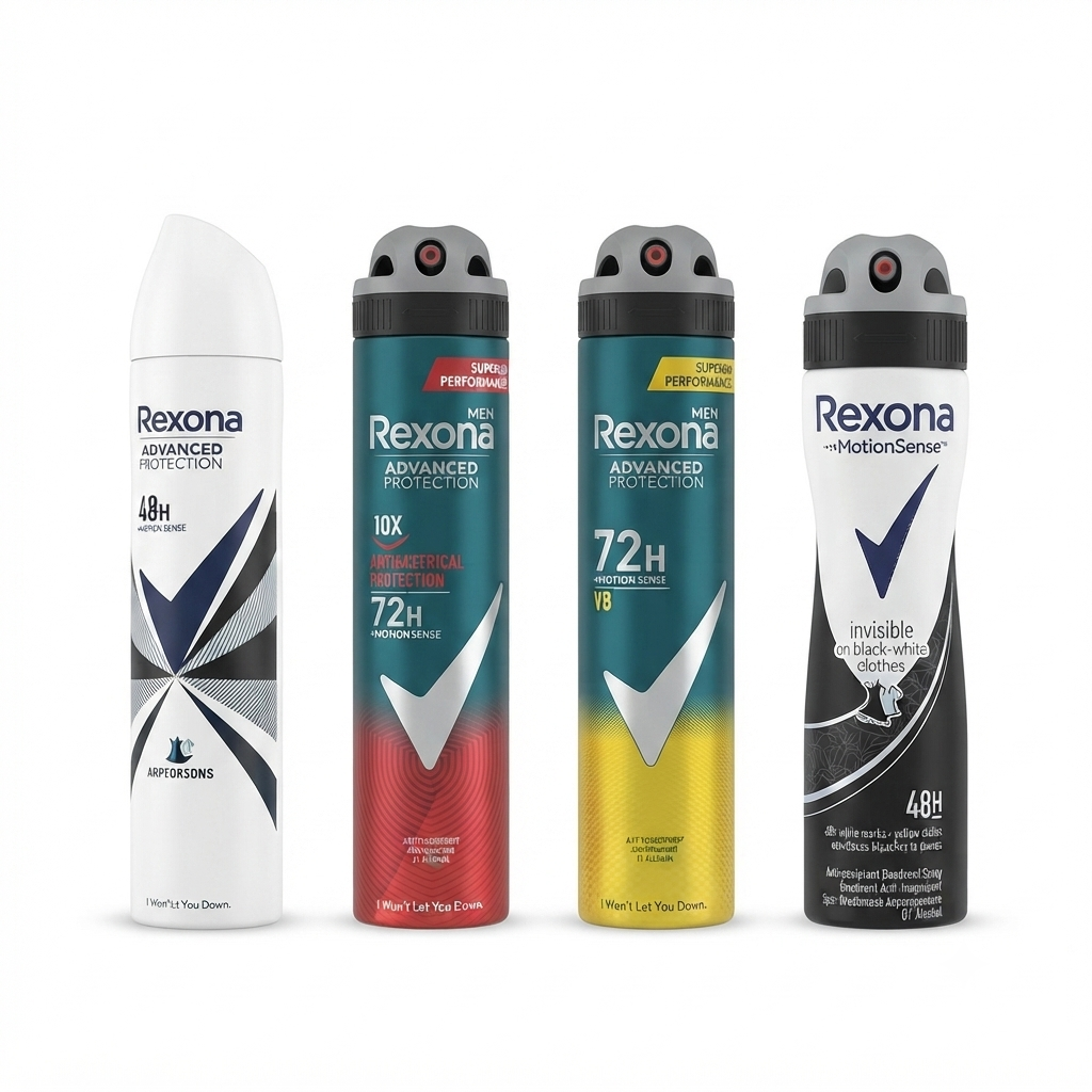 اسپری ضد تعریق رکسونا Advanced Protection با فناوری MotionSense و محافظت 72 ساعته در مدل‌های مختلف در آرایشی نرگسی
