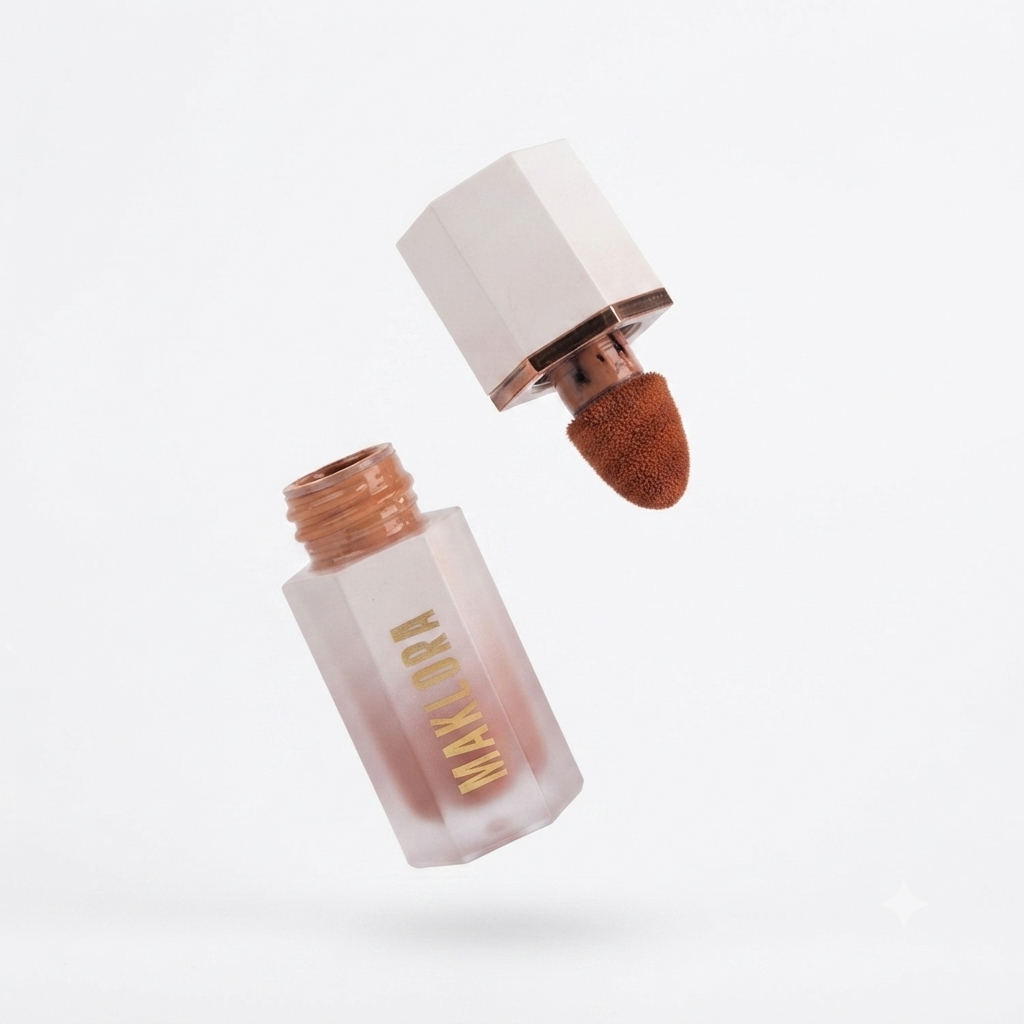 رژگونه مایع مک لورا Maklora Liquid Blush در چهار رنگ مختلف با بافت سبک و جلوه طبیعی در آرایشی نرگسی