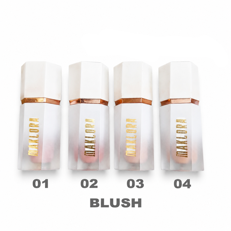 رژگونه مایع مک لورا Maklora Liquid Blush در چهار رنگ مختلف با بافت سبک و جلوه طبیعی در آرایشی نرگسی
