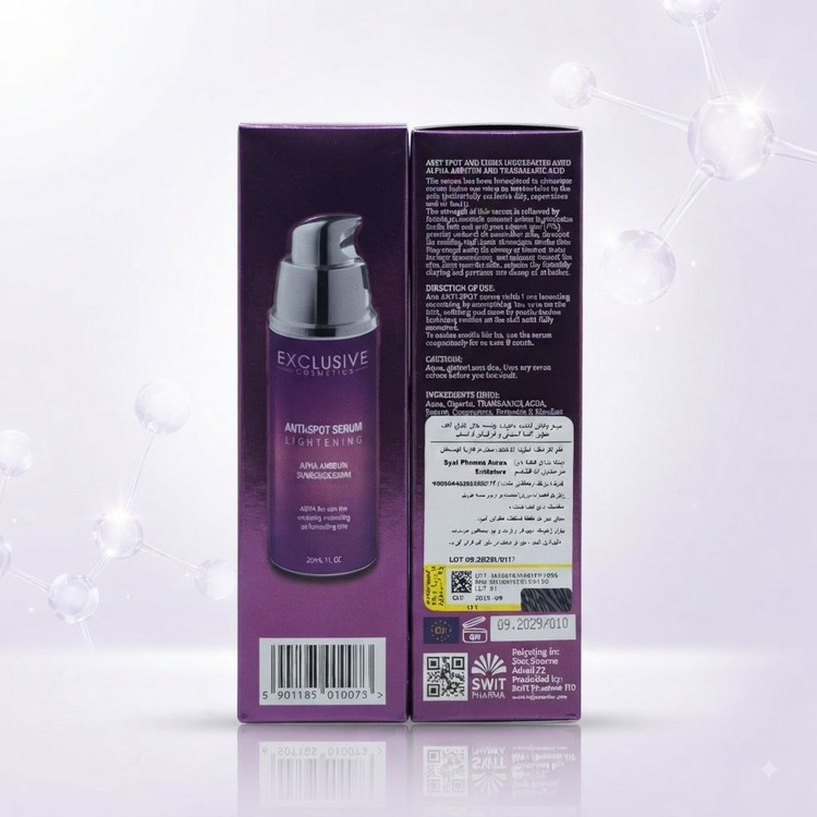 سرم روشن کننده و ضد لک Exclusive Cosmetics آلفا آربوتین 20 میلی لیتر در آرایشی نرگسی کرمانشاه