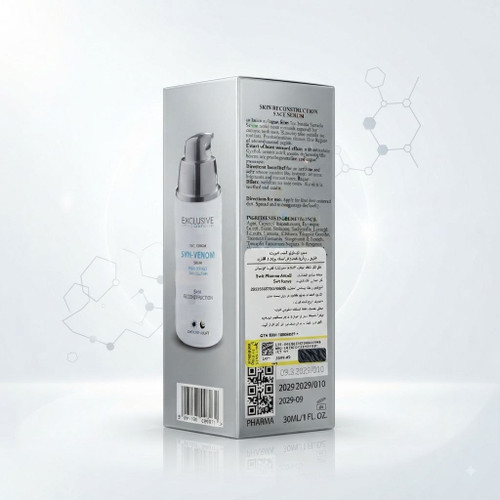 سرم بازسازی کننده پوست Exclusive Cosmetics Syn-Venom حاوی پپتید و کلاژن 30 میلی لیتر