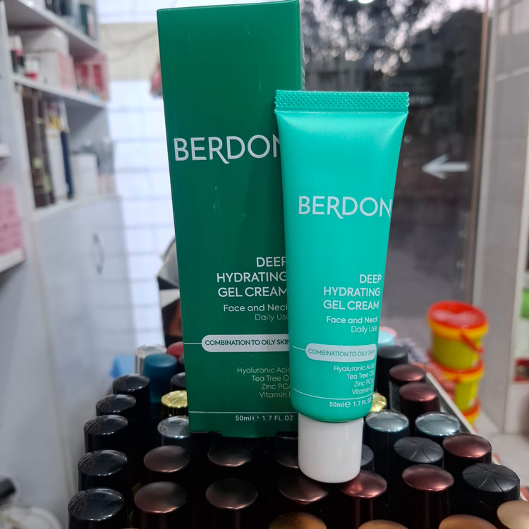 ژل کرم آبرسان عمیق بردون BERDON مناسب پوست مختلط تا چرب ۵۰ میلی