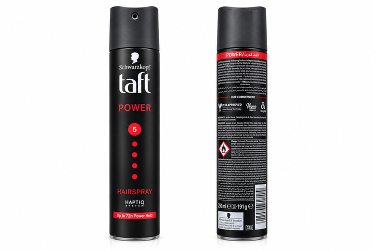 اسپری حالتدهنده مو تافت Taft Power شماره ۵ حجم ۲۵۰ میلیلیتر